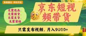 京东短视频带货，开启零门槛躺Z新时代【揭秘】-最全资源库