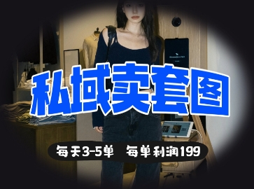 私域卖套图每天3-5单,每单利润99-最全资源库