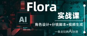 Flora实战课：角色设计+分镜脚本+视频生成，一条龙玩转AI创意-最全资源库