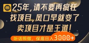 什么？25年你还在疯狂找项目做，醒醒吧，看完这些你全都懂了【揭秘】-最全资源库