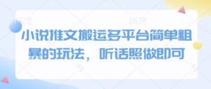 小说推文搬运多平台简单粗暴的玩法，听话照做即可-最全资源库
