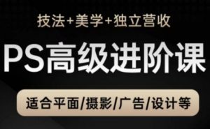 PS高级后期进阶课(技法+美学+独立营收),适合平面摄影广告设计等-最全资源库