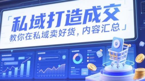 私域打造成交,教你在私域卖好货,内容汇总-最全资源库