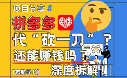 【2025最新】拼多多代坎助力项目深度拆解：还能挣钱吗?全流程玩法-最全资源库