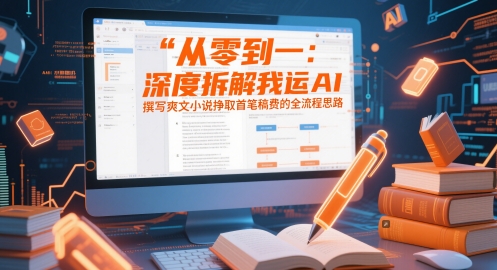 从零到一：深度拆解我运用AI撰写爽文小说挣取首笔稿费的全流程思路-最全资源库