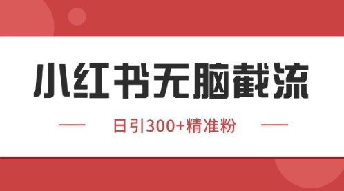 小红书只要你有同行就能获客,独家野路子获客玩法,暴力截流【揭秘】-最全资源库