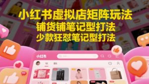 小红书虚拟店矩阵玩法,铺货铺笔记型打法,少款狂怼笔记型打法-最全资源库