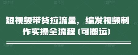 短视频带货拉流量，编发视频制作实操全流程(可搬运)-最全资源库