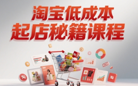 淘宝低成本起店系统课，助你快速起店，实现弯道超车-最全资源库