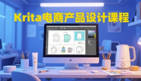 Krita电商产品设计课程,掌握从工具使用到创意落地的全链路设计能力-最全资源库