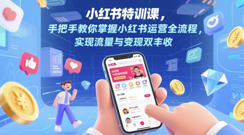 小红书特训课,手把手教你掌握小红书运营全流程,实现流量与变现双丰收-最全资源库