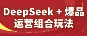 DeepSeek+爆品运营组合玩法，2025淘系精品课-最全资源库