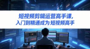 短视频剪辑运营高手课，入门到精通成为短视频高手-最全资源库