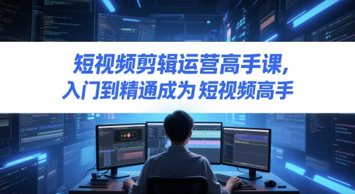 短视频剪辑运营高手课，入门到精通成为短视频高手-最全资源库