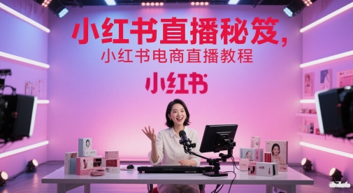 小红书直播秘笈,小红书电商直播教程-最全资源库