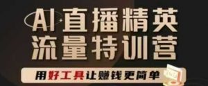 AI直播精英官方特训营,直播底层逻辑和ai实操技巧,用好工具让挣米更简单-最全资源库