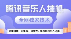 2025腾讯音乐挂G项目，全网独家技术，全新玩法，轻松月入5k+【揭秘】-最全资源库