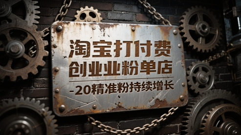 淘宝打付费创业粉单店每天稳定10-20精准粉持续增长【揭秘】-最全资源库