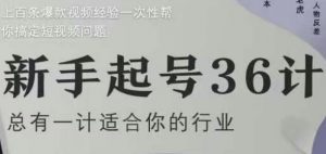 新手起号36计2.0,四年行业沉淀,上百条爆款视频经验一次性帮你搞定短视频问题-最全资源库