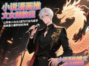 小说漫画推文女频教程，让所有小白从0成为行业内高手，简单暴力兼职轻松挣米-最全资源库