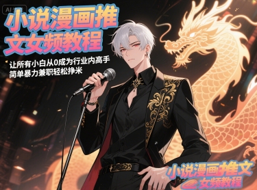 小说漫画推文女频教程，让所有小白从0成为行业内高手，简单暴力兼职轻松挣米-最全资源库