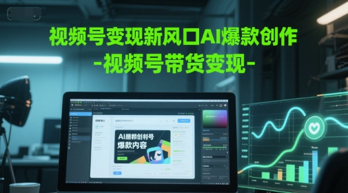 视频号变现新风口AI爆款创作-视频号带货变现-最全资源库