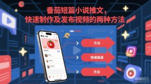番茄短篇小说推文，快速制作及发布视频的两种方法-最全资源库