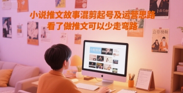 小说推文故事混剪起号及运营思路，看了做推文可以少走弯路-最全资源库