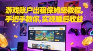 游戏账户出租保姆级教程，手把手教你，实现睡后收益-最全资源库