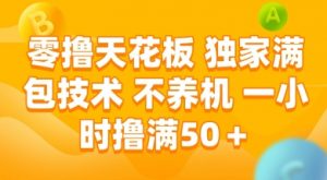 零撸天花板,独家满包技术 不养机 一小时撸满50+【揭秘】-最全资源库