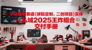 小众暴利赛道(球鞋定制,二创项目)实体+私域2025王炸组合 交付手册-最全资源库