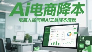 Ai电商降本增效线上课，电商人如何用Ai工具降本增效-最全资源库
