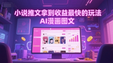 小说推文拿到收益最快的玩法,AI漫画图文-最全资源库