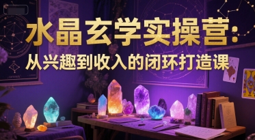 水晶玄学实操营：从兴趣到收入的闭环打造课-最全资源库