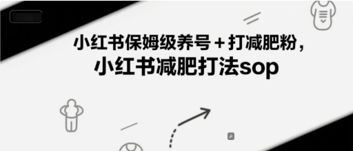 小红书保姆级养号+打减肥粉,小红书减肥打法sop-最全资源库