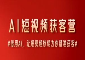 AI短视频获客营，借用AI，让短视频持续为你精准获客-最全资源库