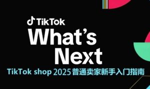 TikTok shop 2025普通卖家新手入门指南，助新手快速掌握从0到1的跨境电商运营逻辑-最全资源库