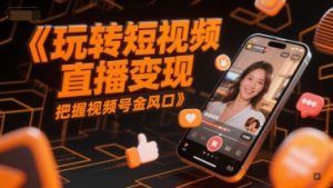 玩转短视频直播变现,把握视频号金风口-最全资源库