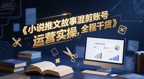 小说推文故事混剪账号运营实操，全程干货-最全资源库