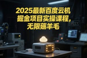 2025最新百度云机掘金项目实操课程单窗口保底5-10元月收益单窗口150+【揭秘】-最全资源库