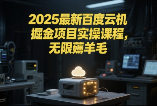 2025最新百度云机掘金项目实操课程单窗口保底5-10元月收益单窗口150+【揭秘】-最全资源库