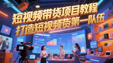 短视频带货项目教程，打造短视频带货第一队伍-最全资源库