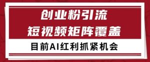 小红书某音创业赛道引流获客 自热矩阵日引200+【揭秘】-最全资源库