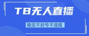 2025年TB无人直播带货10.0,全新技术,不违规,不封号,纯小白操作,日入1k【揭秘】-最全资源库