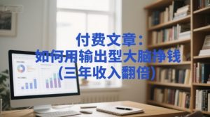 付费文章:如何用输出型大脑挣钱(三年收入翻倍)-最全资源库