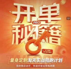 淘宝开单秘籍PRO，量身定制淘天实战陪跑计划，告别做店迷茫、快速突破运营瓶颈期（更新6月）-最全资源库