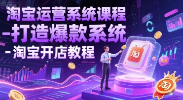 淘宝运营系统课程-打造爆款系统-淘宝开店教程-最全资源库