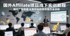 国外Affiliate项目线下实训教程,国外广告联盟从零开始的具体操作全流程-最全资源库