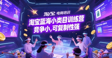 淘宝蓝海小类目训练营, 竞争小,可复制性强-最全资源库