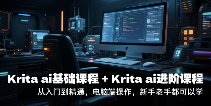 krita ai基础课程+Krita ai进阶课程,从入门到精通,电脑端操作,新手老手都可以学-最全资源库